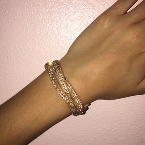 Braided rose gold bracelet